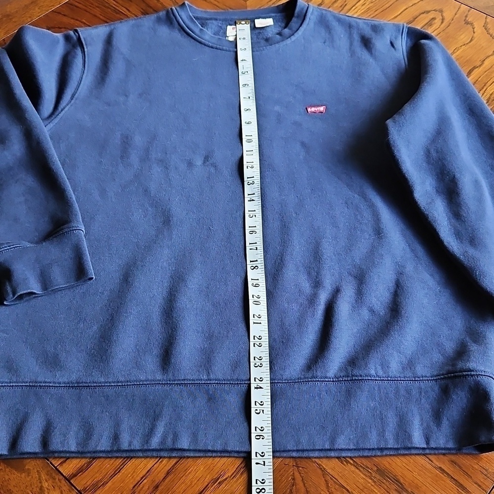 Levi's Unisex Blue Crewneck Cotton Blend Sweatshirt Size Large - Picture 14 of 14